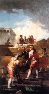 Lidia con un Toro Joven Romántico moderno Francisco Goya Pinturas al óleo